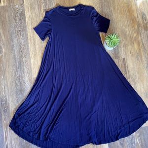 Flamingo Urban Navy Midi Swing Dress